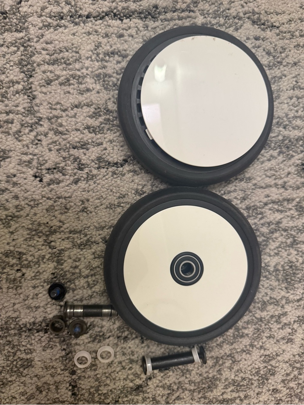 Babyzen yo yo Replacement Stroller Wheels - White Center, Black Tire